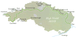 High Weald Landscape Trail Map