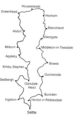 Pennine Journey Map